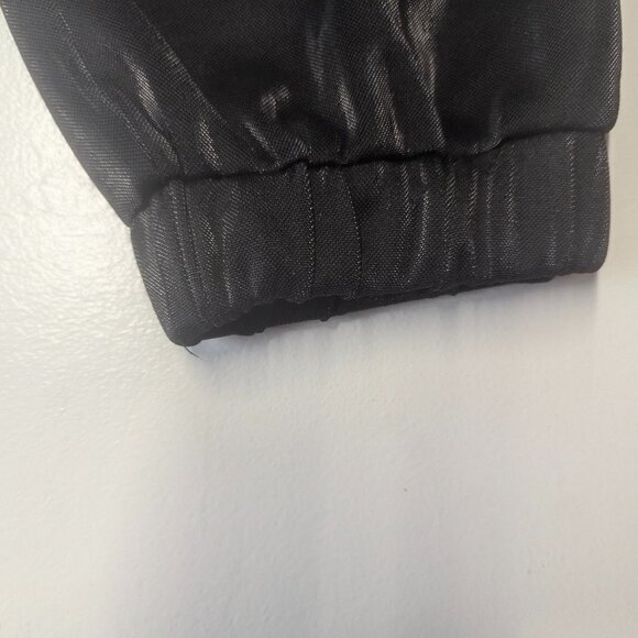Know One Cares Size Small Black Shiny Jogger Pants - Picture 2 of 14
